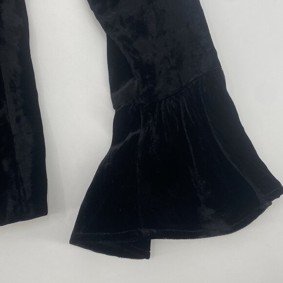 Double D Ranch VTG Size M Western Crushed Velvet Jacket Black RARE Shoulder Pads - Picture 8 of 16